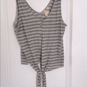 Blu Pepper Stripped Tie Tank